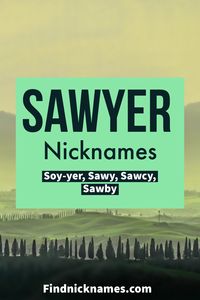 Nicknames for the name Sawyer. Find out the many nicknames you can call Sawyer, a gender-neutral name which is perfect for your baby boy or girl in our article.