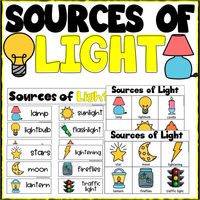 Sources of Light for 3K, Pre-K, Preschool and Kindergarten