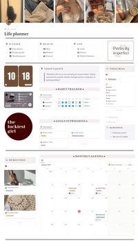 Ultimate Life Planner: The Notion productivity template to help you achieve your goals, track your habits, and organize your #Organisation #Notion_Beauty_Template #Notion_Career_Template #Notion_Ipad_Aesthetic