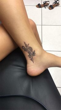 46 Ankle Flower Tattoo Ideas for Female To Inspire