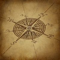 Compass Rose In Perspective With Old Vintage Grunge Texture Representing.. Royalty Free Stock Photo, Pictures, Images And Stock Photography. Image 10945969.