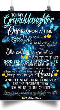 One Upon A Time     Grandma To Granddaughter     Holidays Granddaughter Gift  To My Granddaughter Poster  Granddaughter Gift From Grandma  Granddaughter Gift Poster High quality resin-coated photo base paper. Satin photo finish, maximum color gamut, dmax, and image resolution