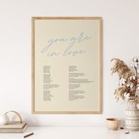 You are in Love Poster, You are in Love Lyrics, Song Lyrics Print, 1989 Merch, 1989 Print, Concert Poster, Eras Tour, Taylors Version Merch