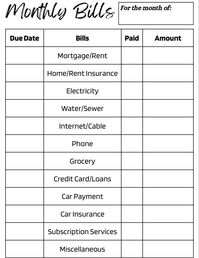 Keep up with your monthly bills and make sure you keep them paid on time.