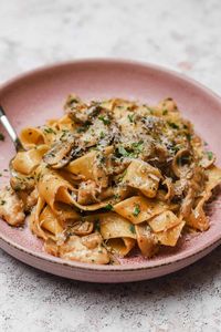 Of all the classic Italian dishes, creamy chicken marsala pasta tops the list of our favorites! Cook chicken thighs or chicken breasts in a sauce made from Marsala wine, sherry vinegar, and balsamic. Add lots of sautéed mushrooms and shallots, then toss with al dente pasta. Finish with lots of grated Parmigiano Reggiano for an easy, elegant weeknight dinner! #wellseasonedstudio #chickenmarsala #marsalawine #chickenmarsalapasta #marsalapasta #italianfood