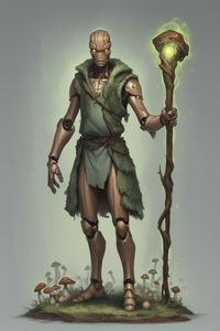 wooden warforged druid,circle of spores druid