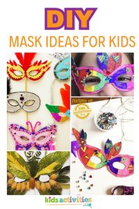 Don't miss these fun DIY Mask Ideas for Kids. We have so many ideas how to make a mask for homemade masks that kids of all ages will love! Whether you have a sewing machine or can’t sew, there is DIY mask idea for everyone. From bird masks to DIY masquerade mask ideas, we have fun masks to make!