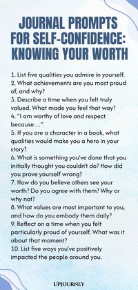 Explore these empowering journal prompts for self-confidence and discover your true worth. Dive deep into self-reflection, embrace your unique talents, and nurture a positive self-image. Self-discovery awaits as you embark on this journey of building self-confidence from within. Start journaling today to boost your confidence and shine bright!