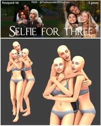 48. Selfie for three - Sims 4 friends poses - Free Request | Patreon