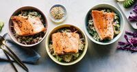 Dinner is served with 15-minute everything salmon rice bowls