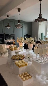 Craving Canapes | CC on Instagram: "On cloud nine bridal shower ☁️🤍🫶🏼💍  .  #oncloudnine #bridalshower #creativecatering #foodstyling #desserttable #cloudtheme #tablestyling #bridalshowerideas #bridalshowerfood #bridalshowerparty"