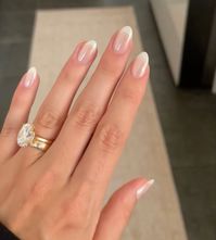 summer nails , nail inspo , minimalist nails , clean girl nails