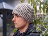 Learn how to crochet a ribbed hat for men. A lovely hat for your son, husband, father or friend. Pattern + video tutorial (over 350k views on YouTube)