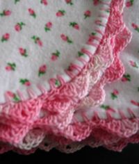 SewChic: Another look....Crochet Edged Baby Blankets