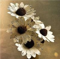 Two Dozens Daisies Made of Vintage Music Sheets | AccentsandPetals - Wedding on ArtFire