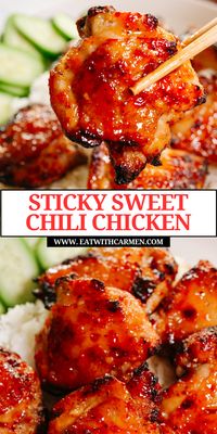 Enjoy the perfect blend of sweet and spicy with our Sticky Sweet Chili Chicken Thighs in Air Fryer recipe! Elevate your dinner game with these succulent chicken thighs, coated in a sticky and flavorful glaze. Indulge in the irresistible combination of sweet and spicy chicken, perfect for lovers of Asian-inspired cuisine. Whether you're a fan of spicy baked chicken or crave the bold flavors of spicy Korean chicken, this dish is sure to satisfy.