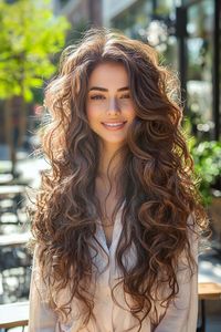 Embrace your natural beauty with this stunning long curly hairstyle that brings out the playful volume and bounce in your curls. Perfect for any occasion, this style adds sophistication while showcasing your personality. Whether you’re dressing up for a night out or enjoying a casual day, long curly hairstyles can transform your look effortlessly. Get inspired to make waves with your hair! #curlyhairstyles #longcurlyhair #hairstyletips