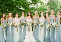 Photography: http://www.lindsaymaddenphotography.com | Floral design: http://www.renaissancefloraldesign.com/ | Wedding dress: http://markzunino.com/ | Bridesmaids' dresses: http://amsale.com | Read More: https://www.stylemepretty.com/2016/12/13/natural-lakeside-blue-wedding/