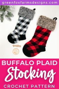 buffalo plaid stocking PIN 13