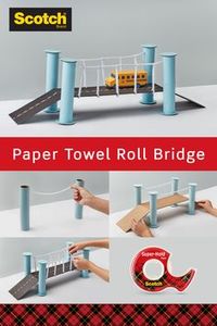 Create fun, strong bridges with the help of Scotch® Super-Hold Tape and paper towel rolls. Who knows? One day they'll build their very own sustainable city. Visit Scotchbrand.com for more ideas.