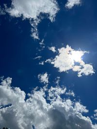 Smartphone Wallpaper Background for iPhone and Android - Sunny Clouds with blue sky