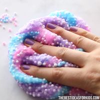 UNICORN FLOAM - this easy floam slime recipe is so fun to make! Make it unicorn colors or just make one color. #bestideasforkids