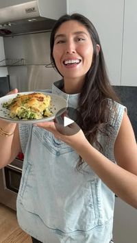 455K views · 8.5K reactions | Nana's broccoli and cheese stuffed chicken✨

▪️3 Large Chicken Breasts (2 lb.)▪️Kosher Salt & Pepper▪️1/2 Cup Italian Breadcrumbs▪️1/3 Cup Grated Parmesan▪️1 lb. Frozen Broccoli Florets▪️~16 Slices Aged Swiss Cheese▪️3 Tbsp Butter▪️Fresh Chopped Parsley, for serving▪️

1️⃣ Preheat the oven to 350F. Lightly butter a 9x13” (or similar) baking dish.
2️⃣ Working with one chicken breast at a time, place the chicken between two pieces of plastic wrap and pound with the flat side of a meat mallet (or a heavy skillet) to 1/4” thickness. Slice each in half down the middle and season both sides with salt and pepper.
3️⃣ Place the Italian breadcrumbs and parmesan in a large shallow bowl and mix until evenly distributed. Working with one piece of chicken at a time, coat b