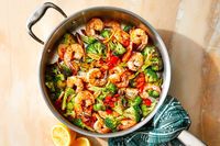 In this healthy shrimp recipe, shrimp and broccoli cook quickly in one pot, making it perfect for busy weeknights. Serve over whole grains or rice.