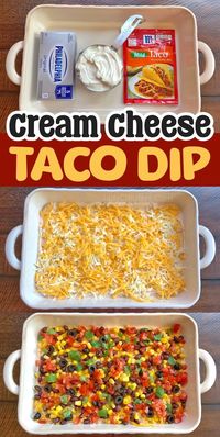 Easy Cream Cheese Taco Dip