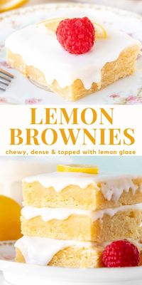 These delicious lemon brownies are chewy and fudgy with the perfect lemon flavor. They're topped with a sweet lemon glaze for the perfect lemon dessert #lemonbars #lemonbrownies #lemonies #lemonblondies #lemon from Just So Tasty https://www.justsotasty.com/lemon-brownies/