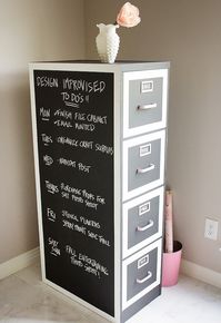 DIY Craft Room Ideas and Craft Room Organization Projects - File Cabinet Makeover For Craft Lovers - Cool Ideas for Do It Yourself Craft Storage - fabric, paper, pens, creative tools, crafts supplies and sewing notions 