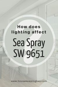 Lighting plays a crucial role in how we see colors. It can change how a color looks, making it appear brighter, darker, or a different shade altogether. Let’s talk about a specific color, Sea Spray SW 9651 by Sherwin Williams, and see how different lighting conditions affect its appearance. Sea Spray is a beautiful, subtle color that can change depending on the light.