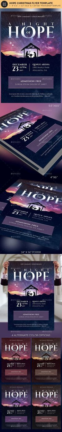 Hope Christmas Flyer Poster Template - Church Flyers