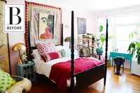 Bridget's "luxe bohemian" bedroom was starting to feel "clunky and granny-ish," so she gave it a refresh.