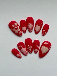 Red Set Flowers - Etsy