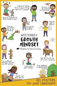 Teachers, School Counselors and Parents! This Social Emotional Learning Poster Bundle contains 10 unique SEL posters that are perfect for your classroom, school counseling office, school bulletin boards, or even home! Each poster offers visual supports to remind students of ways to practice self-regulation, coping tools, positive self-talk, growth mindset, conflict resolution, mindfulness, and more.