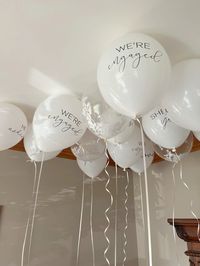 Engagememt party decor. Engagement party balloons. Engagement balloons. Backyard engagement party. Engagement party inspo. Engagement party ideas. Bridal shower decor. Were engaged. She said yes decor.