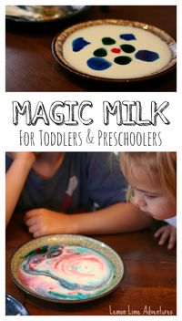 Magic Milk for Toddlers and Preschoolers with Palmolive Dish Soap |