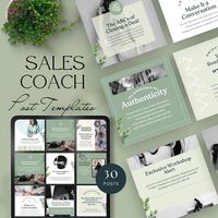 Professional Instagram Post Canva Templates for Sales Coaches | Boost Engagement & Sales Instantly! Are you a sales coach seeking to elevate your online presence and captivate your audience effortlessly? Look no further! This exclusive pack of 29 meticulously crafted Canva templates is your ticket to transforming your Instagram profile into a captivating hub of professionalism and engagement. ⭐For Whom?⭐ 🎯 For Sales Coaches: Whether you're a seasoned professional or just starting your coaching