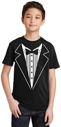 Amazon.com: P&B Tuxedo White Funny Youth T-Shirt : Clothing, Shoes & Jewelry