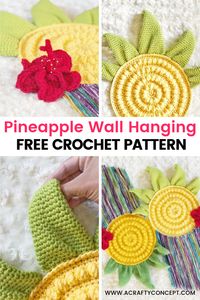 How To Crochet Delicious Pineapple Wall Decor- Free Pattern