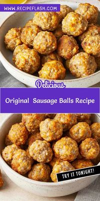 Looking for the perfect appetizer that everyone will love? This Original Sausage Balls Recipe is a crowd-pleaser for any gathering! Enjoy the delicious blend of sausage and cheese that makes these bites irresistible. Save this recipe for your next party and impress your friends with these tasty sausage balls!