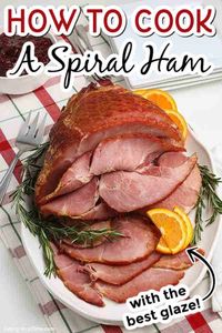 We are going to show you how to cook spiral ham that has the absolute best glaze. This easy ham recipe is tender and delicious for a great meal idea! Make this spiral ham in oven at Christmas, Easter and more. Each bite of this glazed baked ham is juicy and tender. #eatingonadime #spiralhamrecipe #ovenhowtocook #inovenbrownsugar