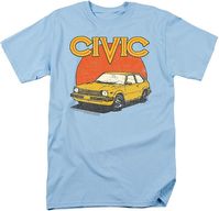 Amazon.com: Popfunk Honda Vintage Distressed Civic T-Shirt - Large, Light Blue : Clothing, Shoes & Jewelry