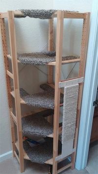 Corner cat tree out of IVAR shelving - is it possible? - IKEA Hackers