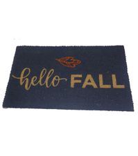 Simply Autumn Coir Mat-Hello Fall on Blue,