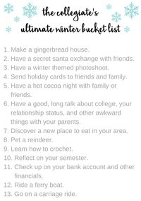 The Collegiate's Ultimate Winter Bucket List