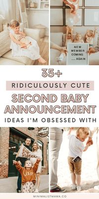 Prego with your second baby and searching for cute second pregnancy announcements to inspire you? I searched for HOURS to find the very BEST second baby announcements, perfect for a big sister or big brother to help with your baby number 2 announcement - including cute photoshoot idea, adorable photos and caption ideas too!