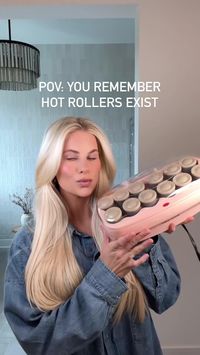 If you need a hot roller hair tutorial, I got you ✨ I always forget how good these are until I used them! So much volume that lasts all day. If you want to recreate this hot roller hairstyle, tap to shop the ones I use!