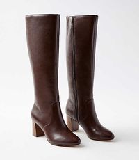 Tall and sleek with a chic yet walkable heel, these boots instantly pull outfits together with impeccable (and effortless) polish. Padded footbed for comfort. 2 3/4" heel.,Imported:Imported Loft Heeled Tall Boots Size 11 Chocolate Women's by Loft Size Regular - 11 Chocolate Women's Shoes, Boots, Footwear